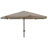 Mojawo Sonnenschirm Kurbelschirm Ø 4m mit Kurbel in Taupe