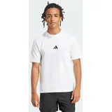 Adidas Essentials Small Logo Single Jersey T-Shirt White / Black 2XL