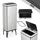 Relaxdays Mülleimer Sensor, 60 l, elektrischer Deckel, Müllbeutelhalter, Küchenmülleimer, Abfalleimer, Silber