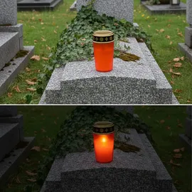 Relaxdays LED Grablicht 4 St. rot