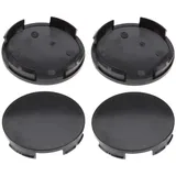 4 Nabenkappen Ø 54,0 mm - 52,0 mm / gewölbt schwarz