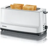 Doppel-Langschlitztoaster mit Brötchenaufsatz für 4 Brotscheiben zum Toasten ...