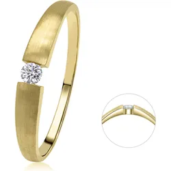 Diamantring ONE ELEMENT "0,05 ct Diamant Brillant Ring aus 585 Gelbgold" Gr. 58, gold, Fingerringe, Damen, 58,mit Diamant, Gelbgold 585-Diamanten, Gelbgold 585, Diamanten, Damen Gold Schmuck