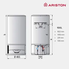 Hotpoint Ariston LYDOS HYBRID Wifi 100l Vertikaler Elektrischer Thermo - White