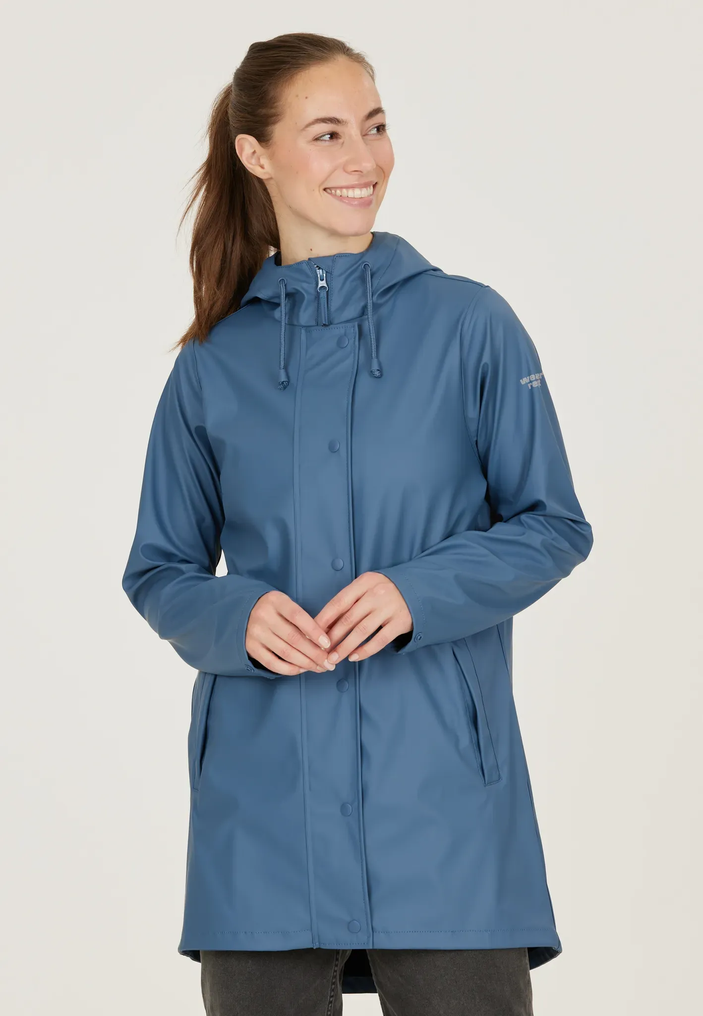 Regenjacke WEATHER REPORT "PETRA" Gr. 44, blau Damen Jacken Sportjacken mit umweltfreundlicher Beschichtung