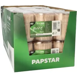 Papstar Zahnstocher Holz rund 6,7 cm im Spender