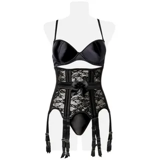 Grey Velvet Corsage Grey Velvet - 3 - teiliges Corsagen - Set 14495 - (2XL schwarz S