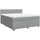 vidaXL Boxspringbett 180 x 200 cm Hellgrau