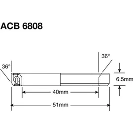 Enduro Bearings Enduro ACB 6808 ss 40 x 51 x 6 5 36 x36