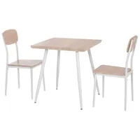 Homcom Esstischgruppe 3-tlg. beige