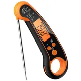 Lebensmittelthermometer, Küchenthermometer, Digitales Thermometer, Fleischthermometer, Grillthermometer, Wasserdicht, Küchen- Und Kochutensilien (orange Farbe)
