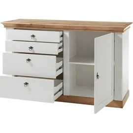 Home Affaire Mehrzweckschrank Cremona 144 x 91 x 52 cm Weiß