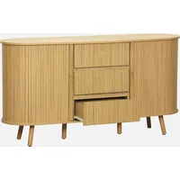 Sweeek Skandinavisches Buffet in Holzlook mit 2 Schiebetüren 150cm