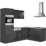 kochstation Winkelküche L-Form KS-Toronto 230 x 170 cm grau