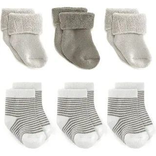 LaLoona Erstlingssocken 6er Pack Baby Söckchen, 3 - Beige