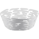 Alessi BM10/18 W Barket Korb, stahlfarbig mit Epoxidharz, Weiß