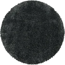 Ayyildiz Fluffy 3500 Hochflorteppich Ø 80 cm grau
