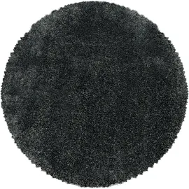 Ayyildiz Fluffy 3500 Hochflorteppich Ø 80 cm grau
