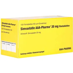 Simvastatin 20 Aaa-pharma Filmtabletten 100 St