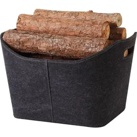 Trendline Holzkorb Filz grau