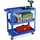 Relaxdays Werkstattwagen, mit 3 Ebenen, mobiler Montagewagen, bis 100 kg belastbar, HBT: 76x78x35 cm, blau
