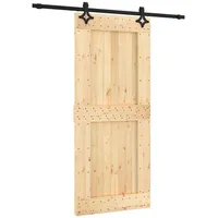 vidaXL Schiebetür rechts 90 x 210 cm Braun/Schwarz
