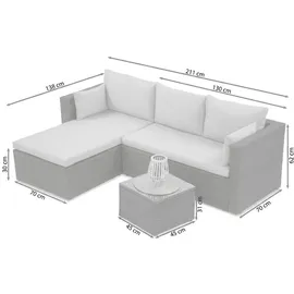 beautysofa SEVILLA Loungeset braun