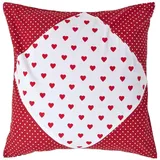 Homescapes Kissenbezug Patchwork 60 x 60 cm Rot