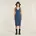 Overdyed Asymmetric Zip Kleid Kleid Blau 32