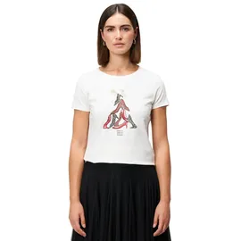 Zero Shirt mit Aufdruck und Schleife Patch CreamRed | 40