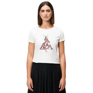 Zero Shirt mit Aufdruck und Schleife Patch CreamRed | 40