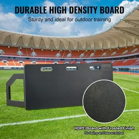 Vevor Fußball Rebound Board, Tragbares Prellwand Brett 100 x 40 cm, Rebounder Wand-Rebound-Ausrüstung, Kinder & Jugendliche, Doppel-Winkel-Board Rebounder Kicker für Fußball Training Schwarz