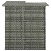 vidaXL Eck-Bartisch Grau 100x50x105 cm Poly Rattan