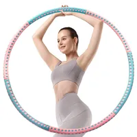 Krrinnhy Hula Hoop Reifen Erwachsene 6 Segmente Abnehmbarer Und Einstellbares Gewichtsdesign Hola Hup Reifen Hoola Hoop Reifen Erwachsene 1,5 kg Für Fitness/Sport/Zuhause/Büro Φ94cm