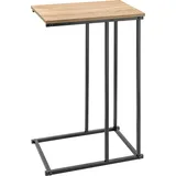 Meinposten Beistelltisch schwarz Holz hell Butler 40x26 Höhe 58 cm Couchtisch Telefontisch Holz Metall Betttisch Laptoptisch Nachttisch Sofatisch...