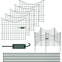 Wolketon 5x Teichzaun Metallzaun Zaunelementen Unterbogen Garden Gartenzaun Gartentor Zaun Unterbogen Grün