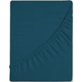 HIP Spannbettlaken Satin 180 x 200 cm dunkelpetrol