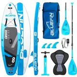 Bluefin Cruise SUP Board Set | Aufblasbares Stand Up Paddle Board | 6 Zoll Dick | Fiberglas Paddel | Kajak Sitz | Komplettes Zubehör