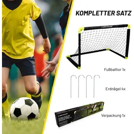 Dunlop Fußballtor 90 x 60.5 x 61 cm - schwarz, gelb