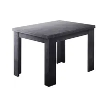 Dmora Ausziehbarer Esstisch Dlirol, Hilfsküchenkonsole, ausziehbarer Tisch, 100 % Italy, cm 90x90h75, Schiefer