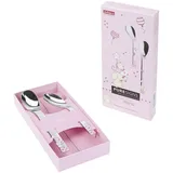 Puresigns Topis Babybesteck 2-teilig Edelstahl Rosa/Weiß