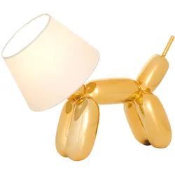 DOGGY - Tischleuchte runde Form - Luftballonhund gold