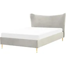 Beliani Chaleix 140 x 200 cm H2 Hellgrau/Gold