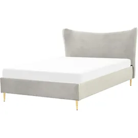 Beliani Chaleix 140 x 200 cm H2 Hellgrau/Gold