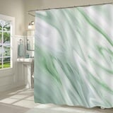 Zhwe Duschvorhang 240x200 Grüner Marmor Duschrollo Wasserabweisend Anti-Schimmel mit 12 Duschvorhangringen, 3D Bedrucktshower Shower Curtains, für Duschrollo für Badewanne Dusche