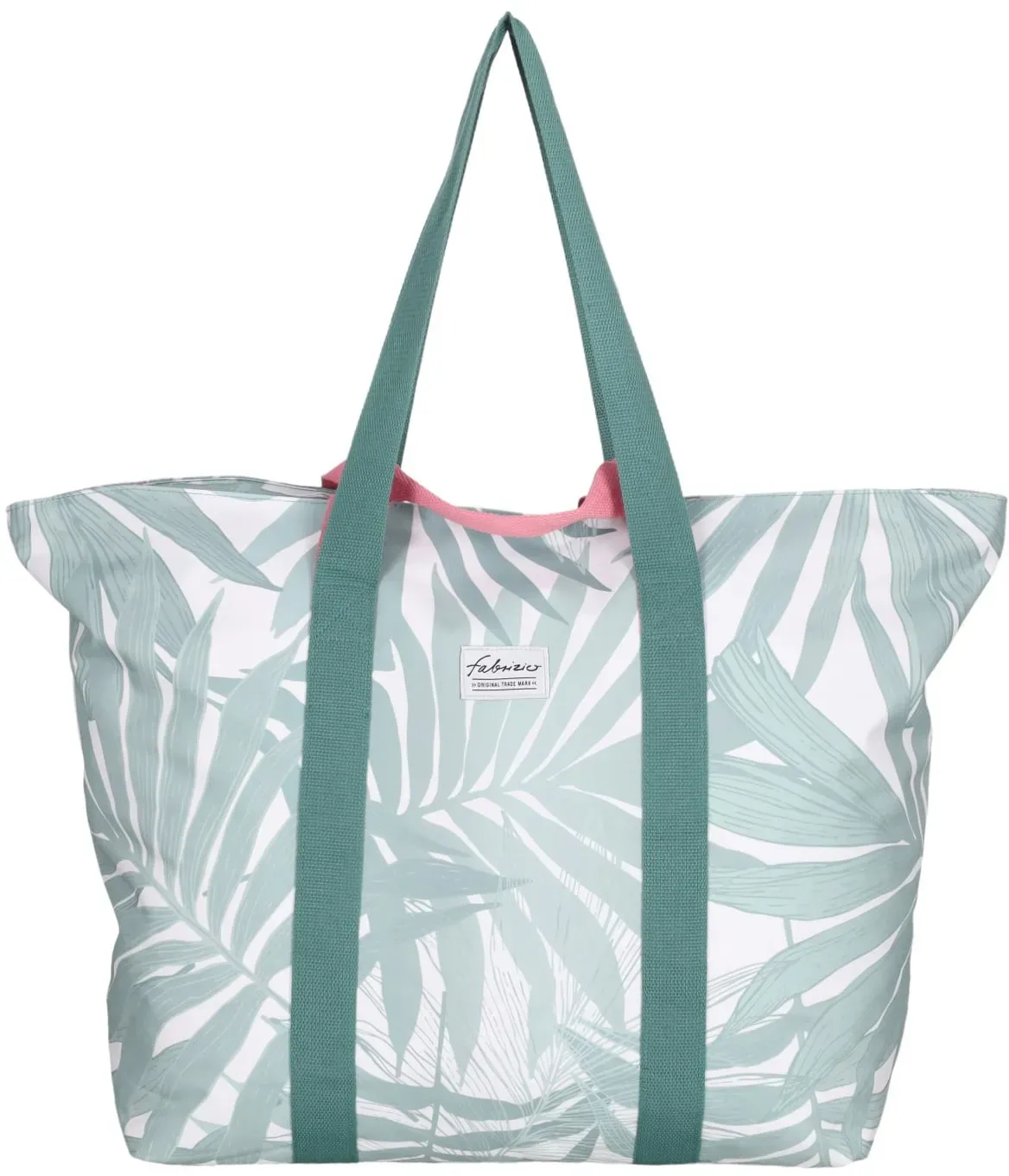 Fabrizio Strandtasche Vibrant Prints XXL 50464 green-white leafs