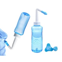 300ML Nasendusche, BPA-Frei, Nasenspülkanne zur Nasenreinigung und Nasenspülung bei Erkältung und Allergie, 2 Aufsätze für Erwachsene und Kinder