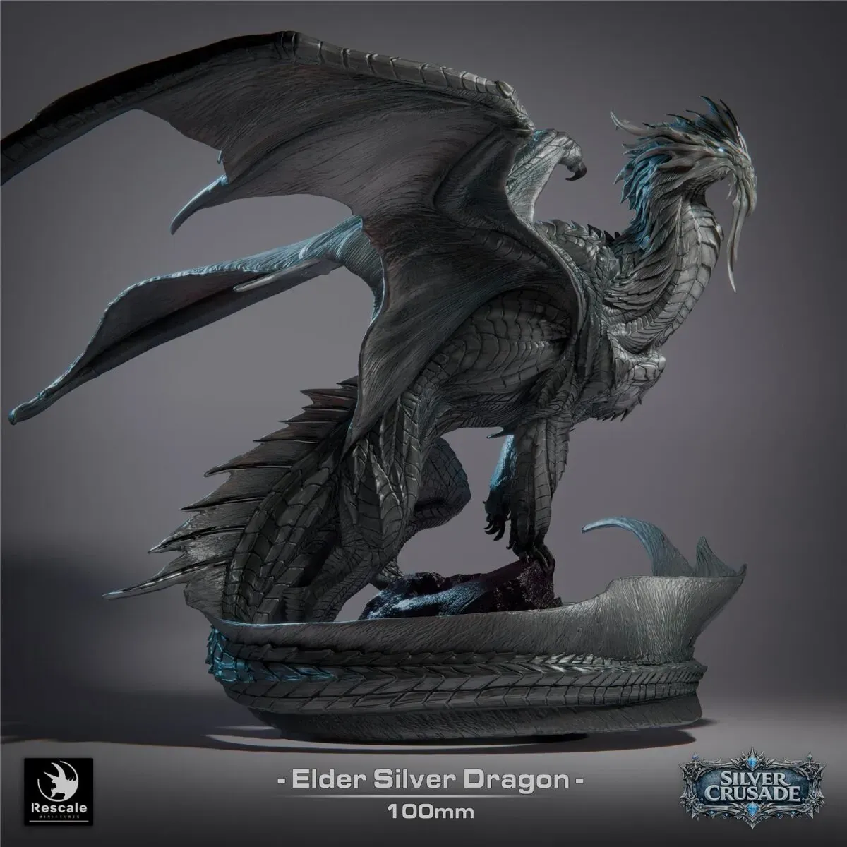 Silver Dragon - Elder (100mm base) von Rescale Miniatures aus The Silver Crusade