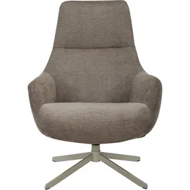 otto home Drehsessel OTTO HOME "CLARINDA moderner Ohrensessel drehbar, TV-Sessel, Relaxsessel", grau (taupe), B:76cm H:100cm T:81cm, metal frame, plywood, foam, fabric, metal base, Sessel, Drehsessel, 360-Grad drehbar, robustes Metallgestell