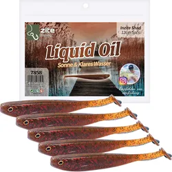 Gummifisch Zanderangeln 5 Stück Gummiköder Inzite Shad 12cm Liquid Oil EINHEITSGRÖSSE